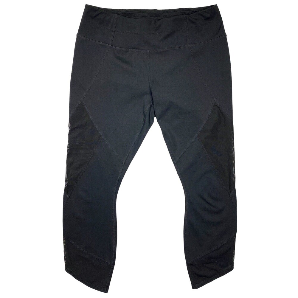 Athleta Aura Sonar Capri Crop Mesh Leggings